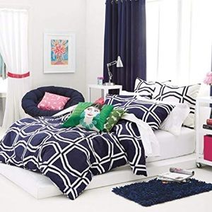 Kate Spade bow tile twin duvet set